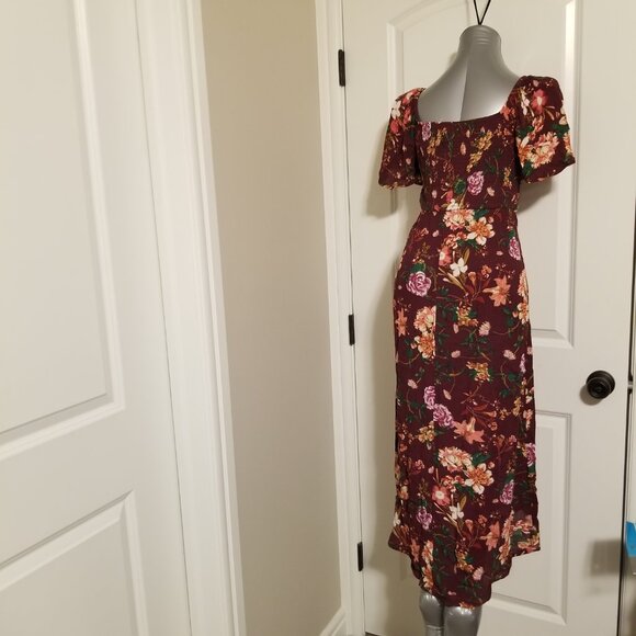 Floral High Low Faux Wrap Spring / Summer Dress - Picture 2 of 13